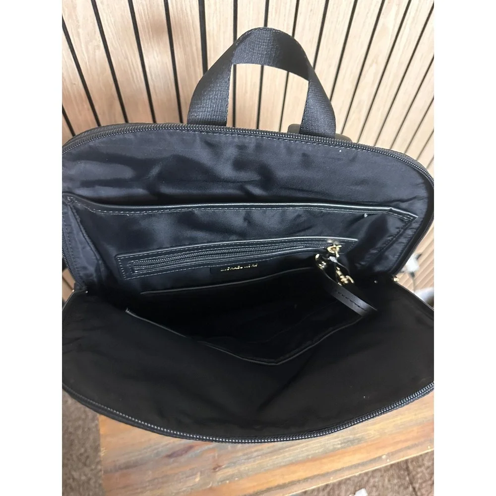 Michael Kors Kelsey Large Nylon Backpack Black Gold Tone Hardware 30F7GO2B7C